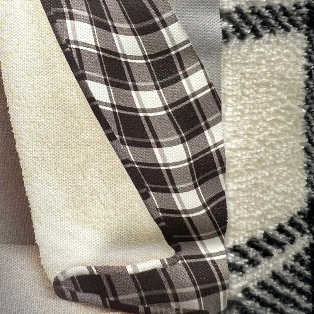 Sunbeam Microplush Sherpa Heated Throw Blanket 50x60 Black Plaid 4 Heat Auto Off